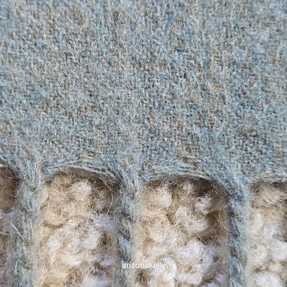 NWOT Insis Wool Scarf Oversized Sage Green - Picture 3 of 15